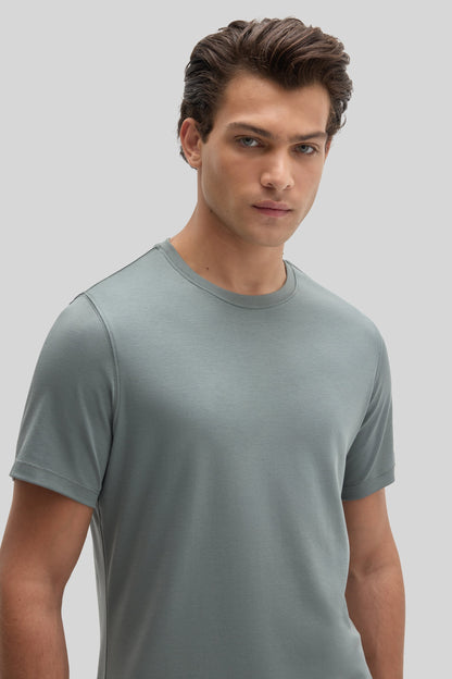 Robert Barakett Men's Pima Cotton Crew Neck T-Shirt in Balsam Green