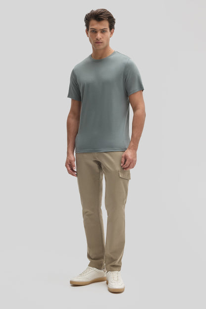 Robert Barakett Men's Pima Cotton Crew Neck T-Shirt in Balsam Green