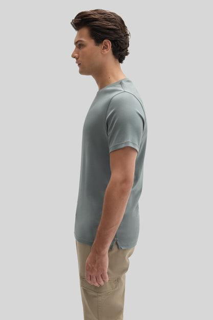 Robert Barakett Men's Pima Cotton Crew Neck T-Shirt in Balsam Green