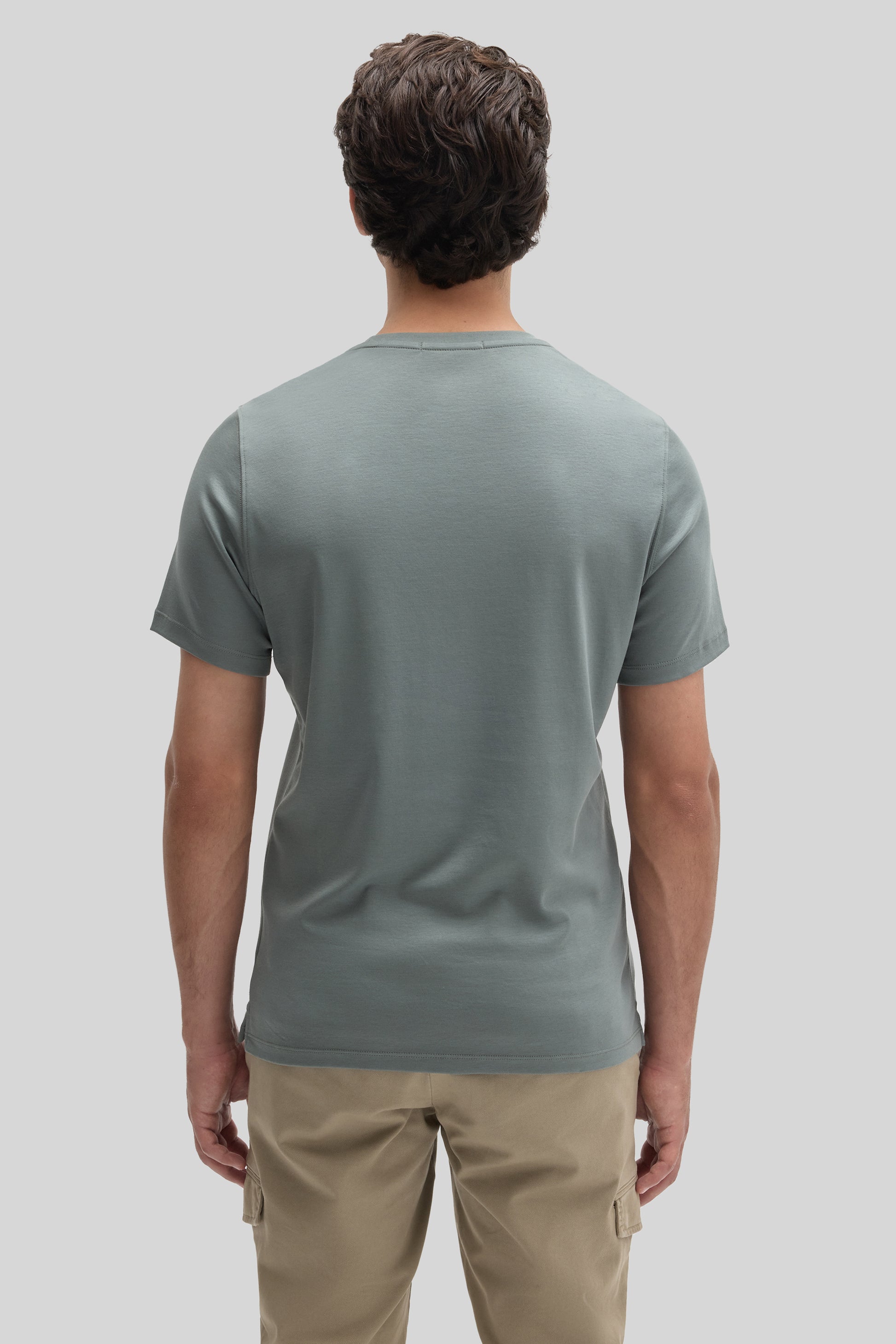 Robert Barakett Men's Pima Cotton Crew Neck T-Shirt in Balsam Green