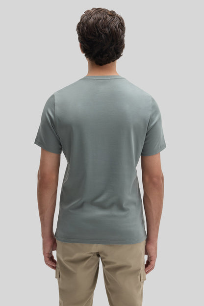 Robert Barakett Men's Pima Cotton Crew Neck T-Shirt in Balsam Green