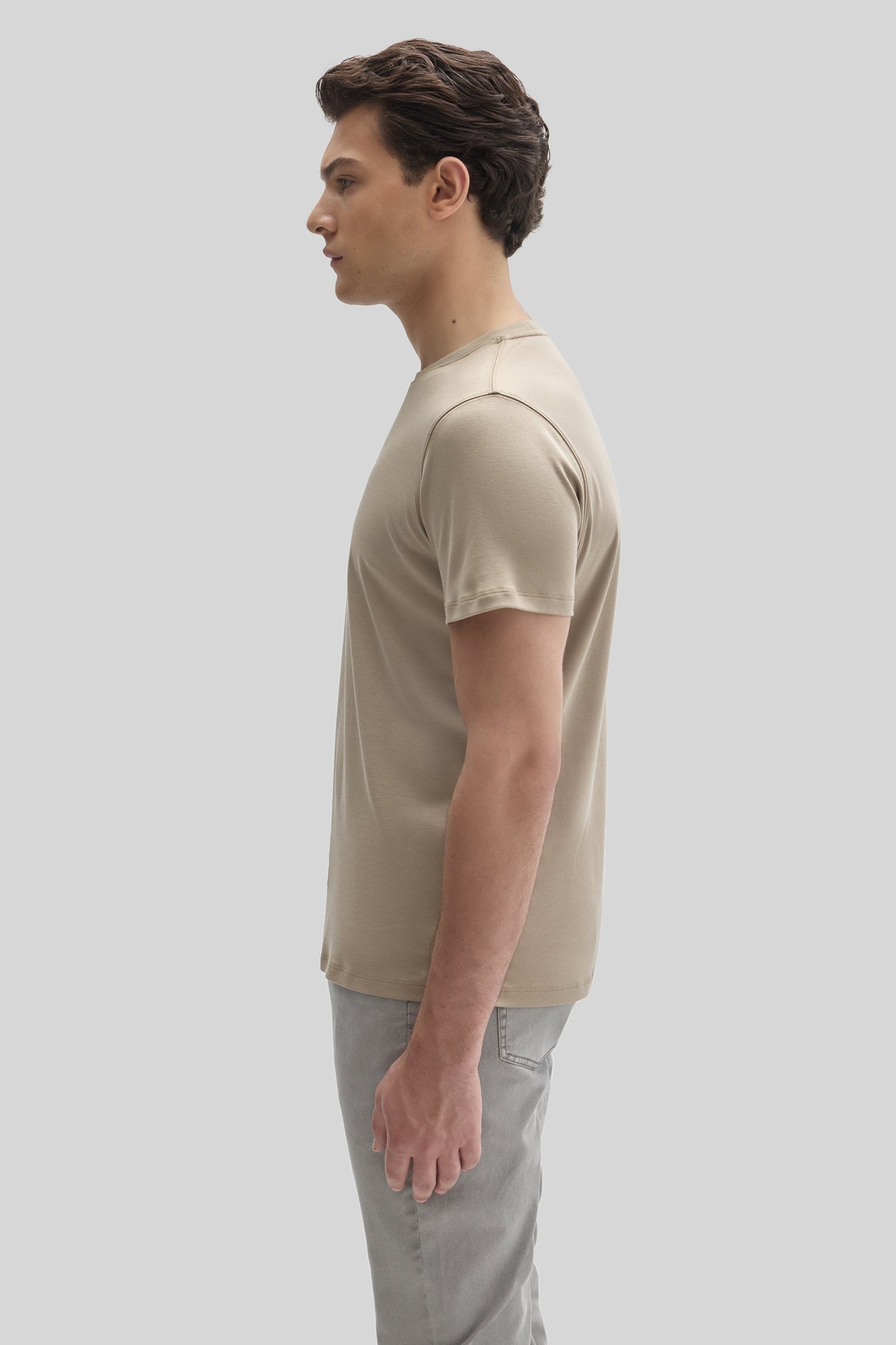 Robert Barakett Men's Pima Cotton The Barakett Tee in Twine