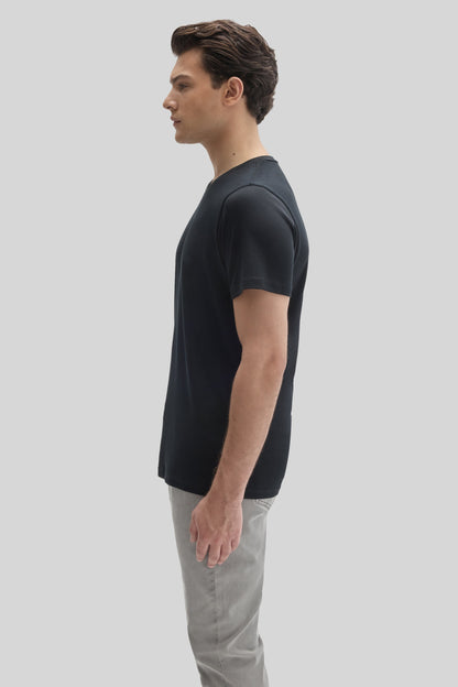 Robert Barakett Men's Pima Cotton V-Neck T-Shirt in Black