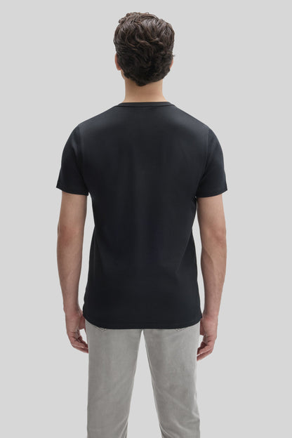 Robert Barakett Men's Pima Cotton V-Neck T-Shirt in Black