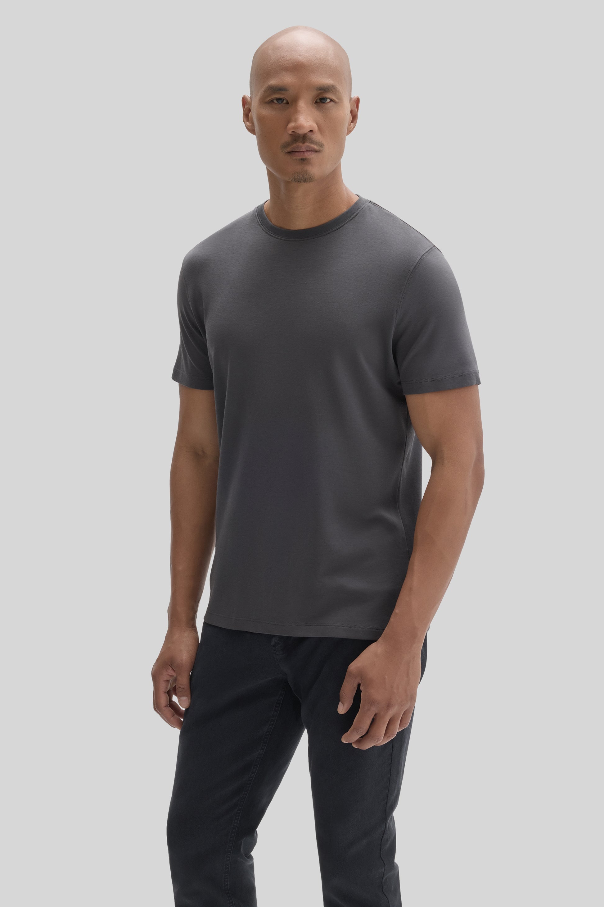 Robert Barakett Men's Pima Cotton T-Shirt in Cannon Charcoal