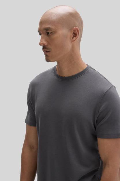 Robert Barakett Men's Pima Cotton T-Shirt in Cannon Charcoal