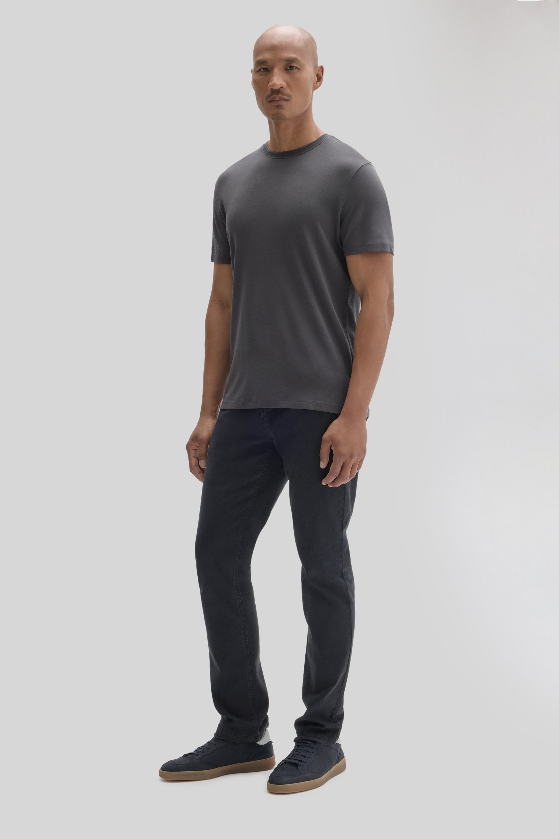 Robert Barakett Men's Pima Cotton T-Shirt in Cannon Charcoal