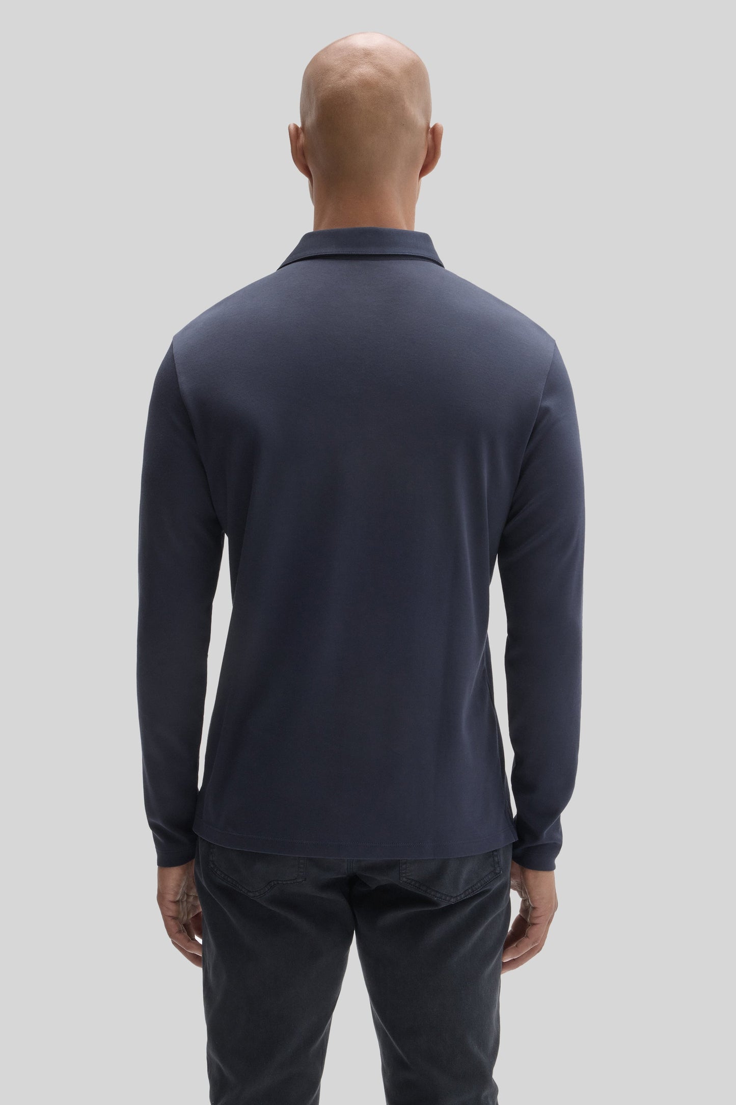 Robert Barakett The Barakett Long Sleeve Herringbone Polo