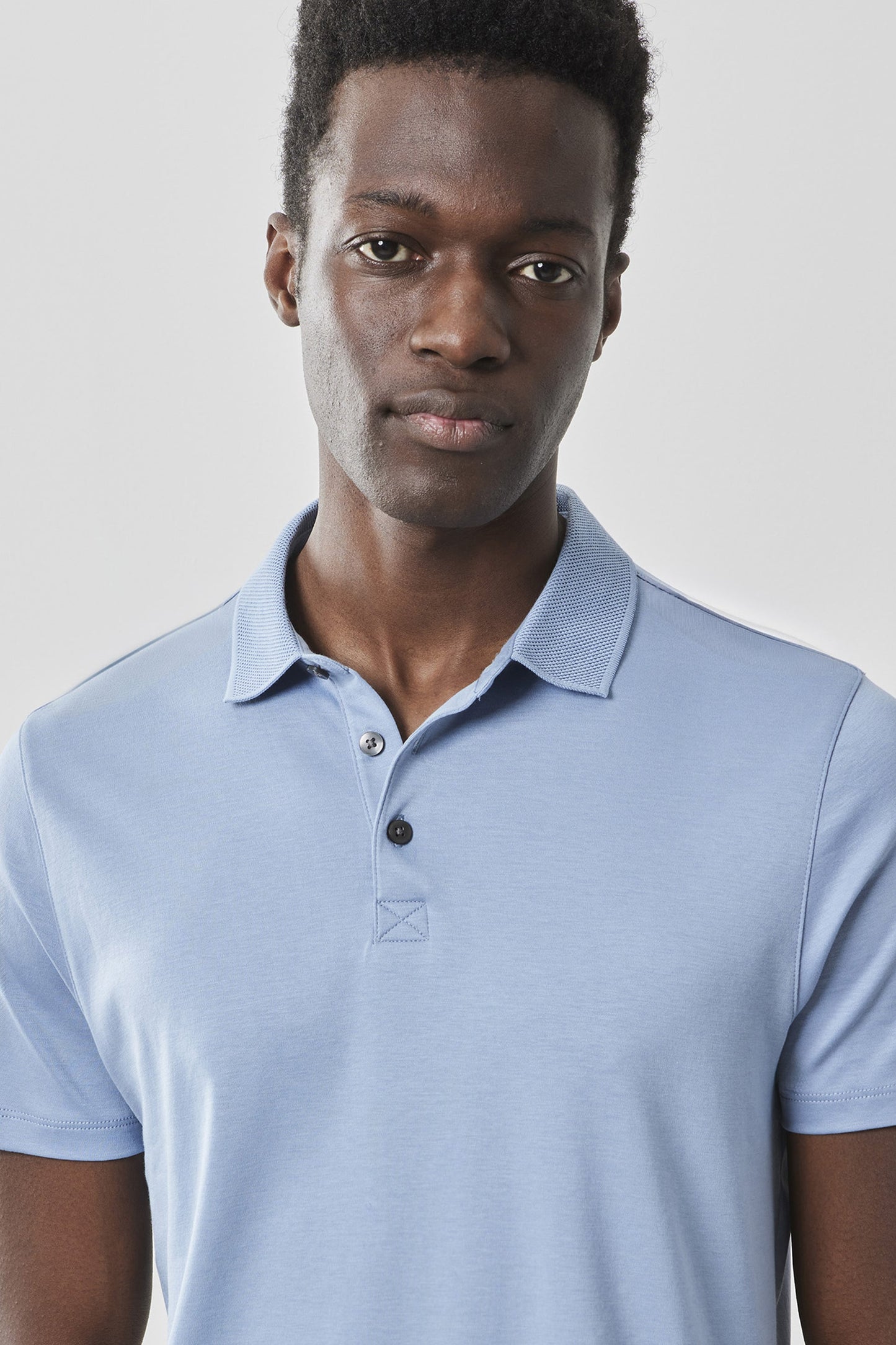 Robert Barakett Men's Dover Blue Pima Cotton Polo Shirt