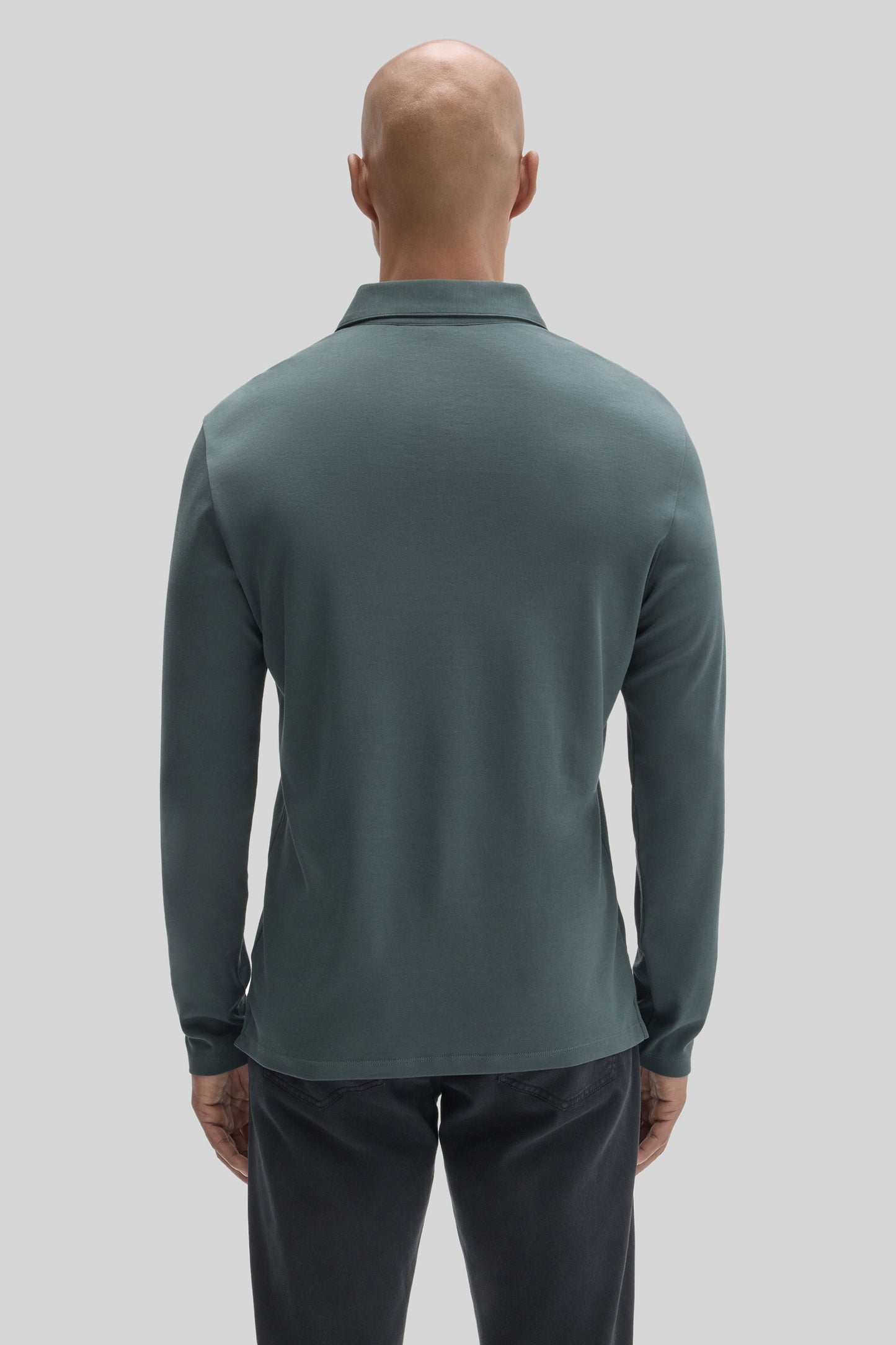 Robert Barakett The Barakett Long Sleeve Herringbone Polo