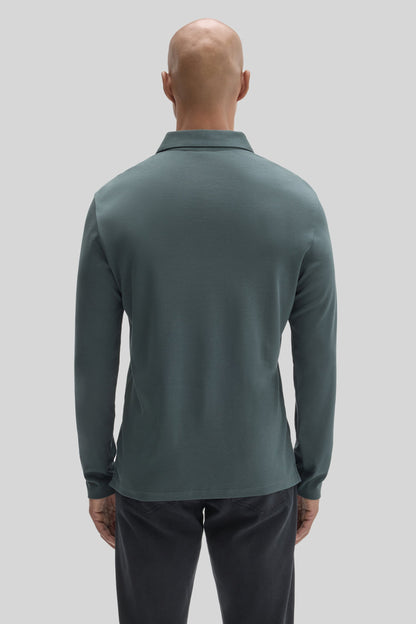 Robert Barakett The Barakett Long Sleeve Herringbone Polo