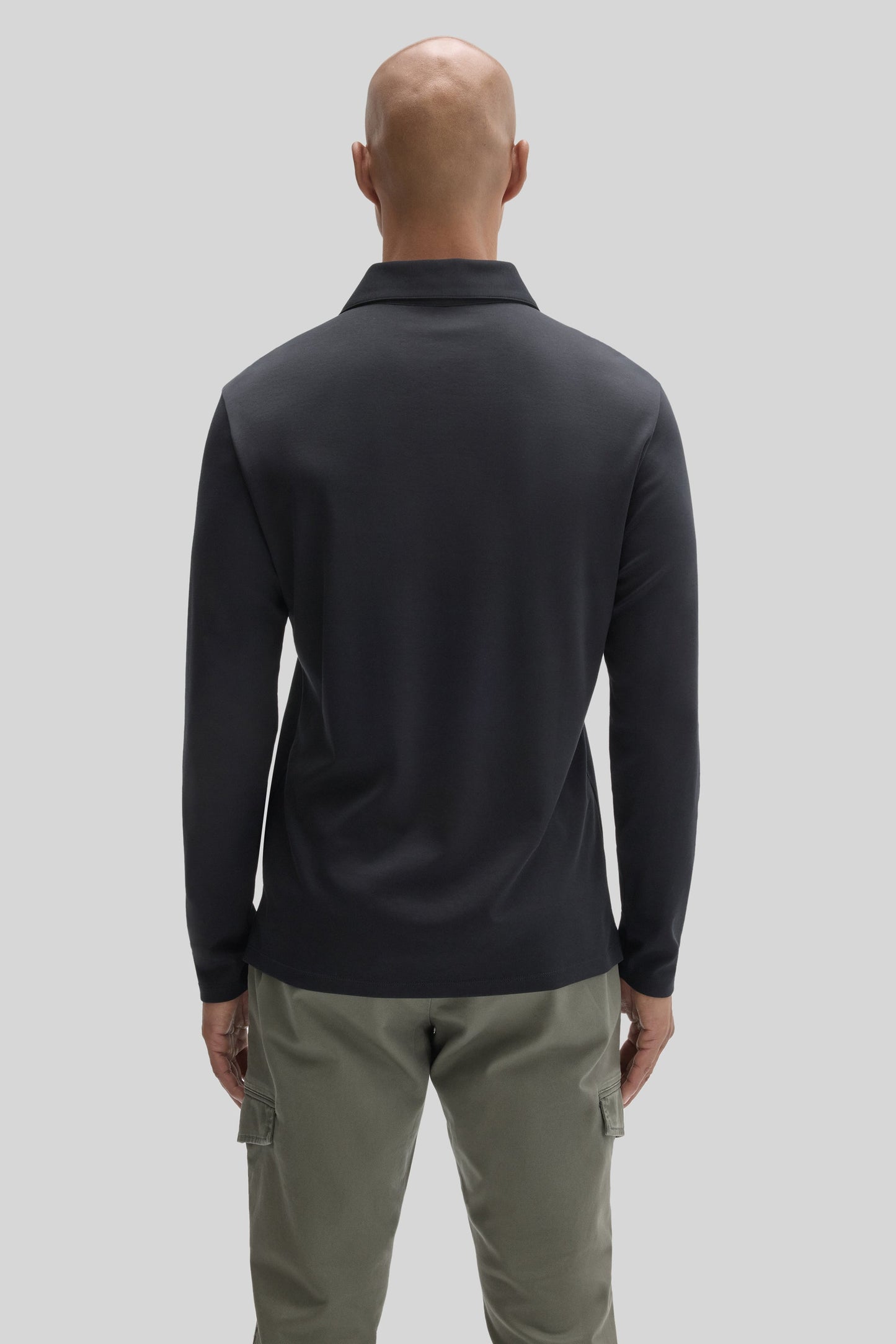 Robert Barakett The Barakett Long Sleeve Herringbone Polo