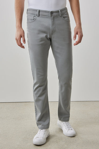 Robert Barakett Linear Stretch Pant in Light Grey