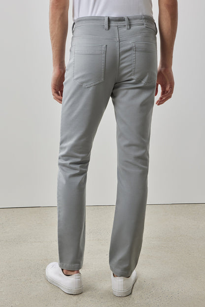 Robert Barakett Linear Stretch Pant in Light Grey