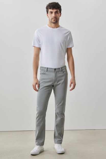 Robert Barakett Linear Stretch Pant in Light Grey