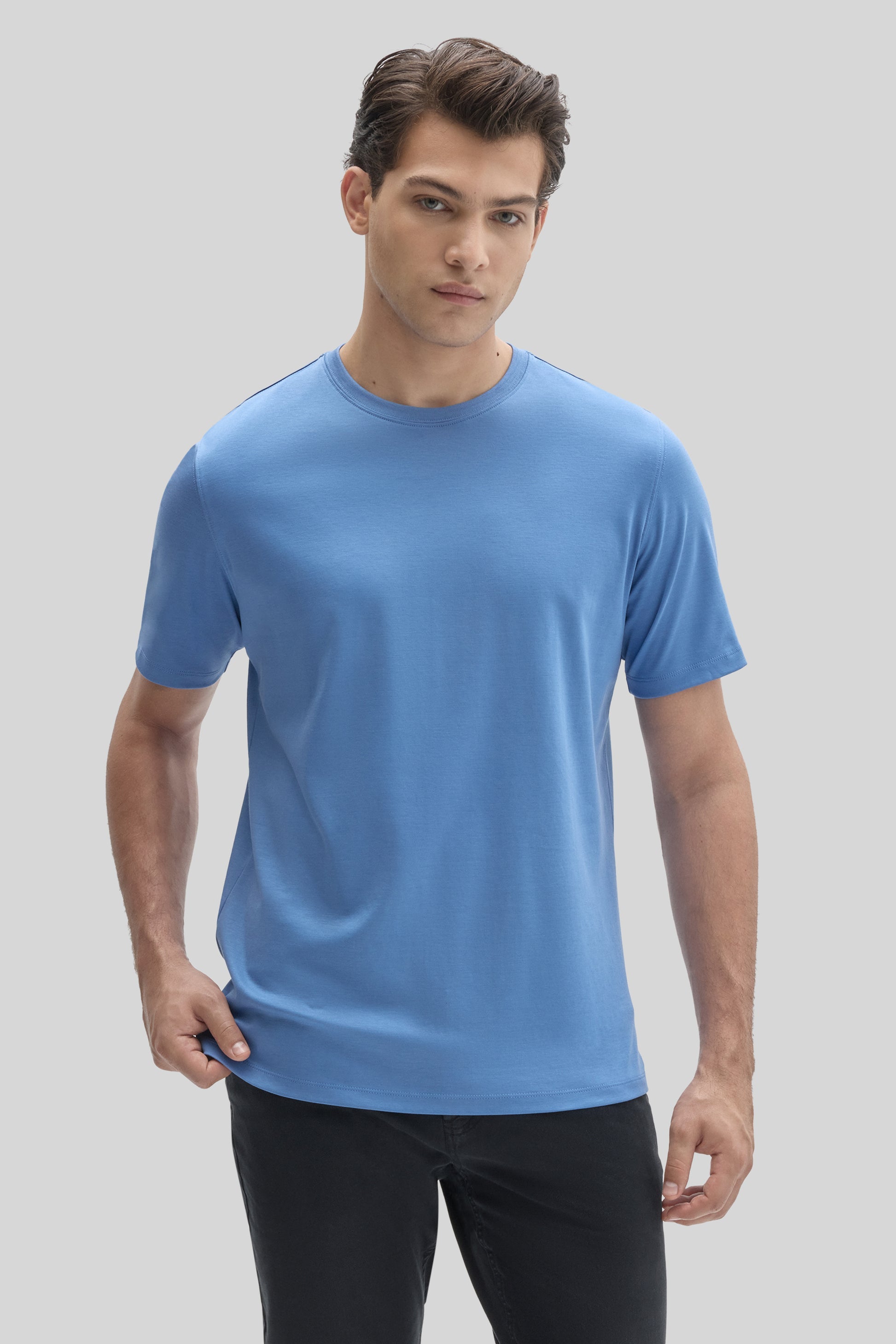 Robert Barakett Men's Pima Cotton The Barakett Tee in Bijou Blue