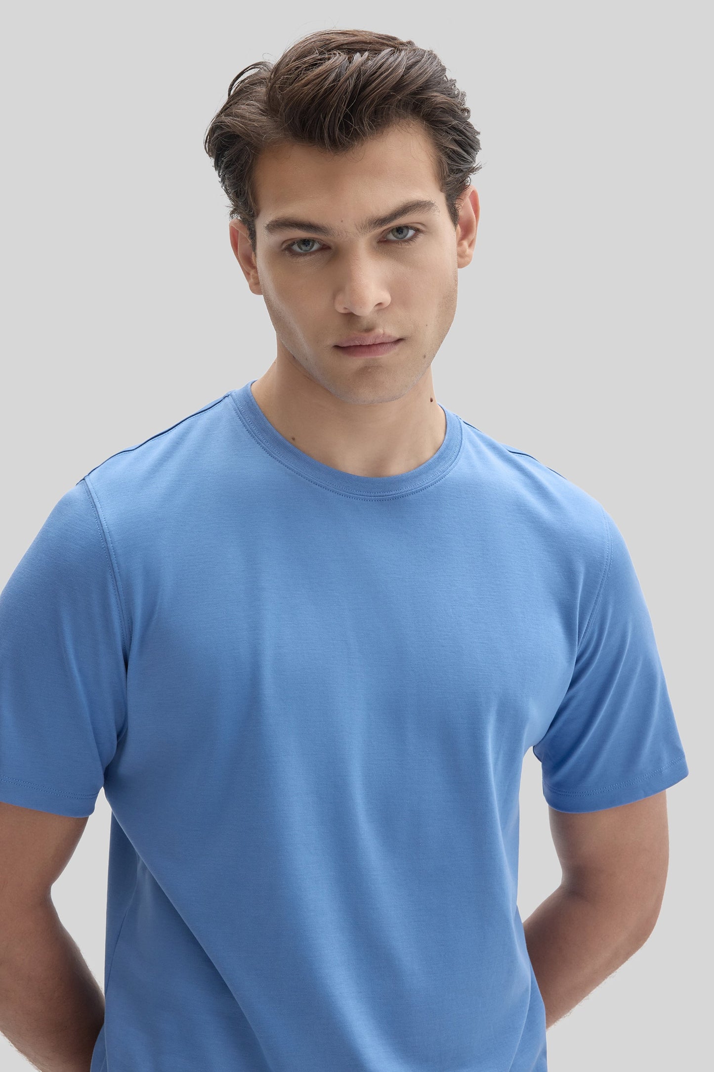 Robert Barakett Men's Pima Cotton The Barakett Tee in Bijou Blue