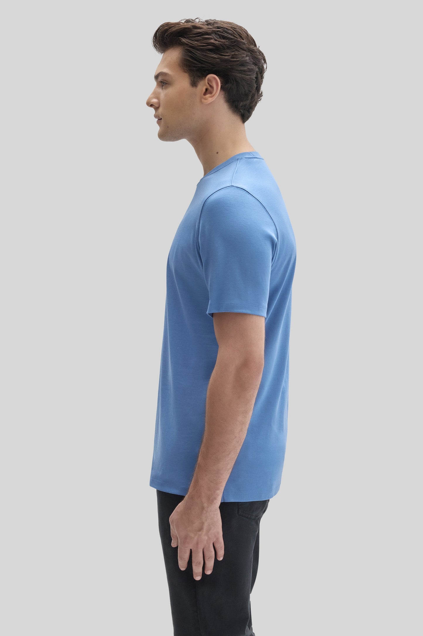 Robert Barakett Men's Pima Cotton The Barakett Tee in Bijou Blue