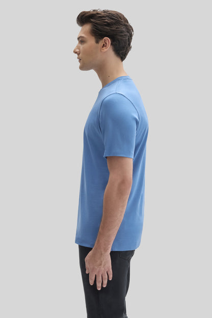 Robert Barakett Men's Pima Cotton The Barakett Tee in Bijou Blue