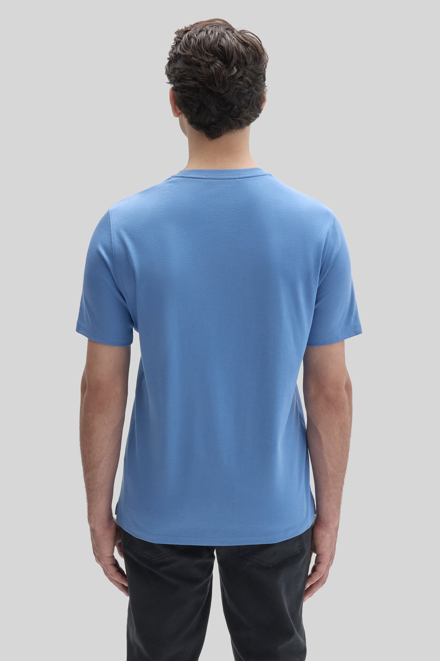 Robert Barakett Men's Pima Cotton The Barakett Tee in Bijou Blue