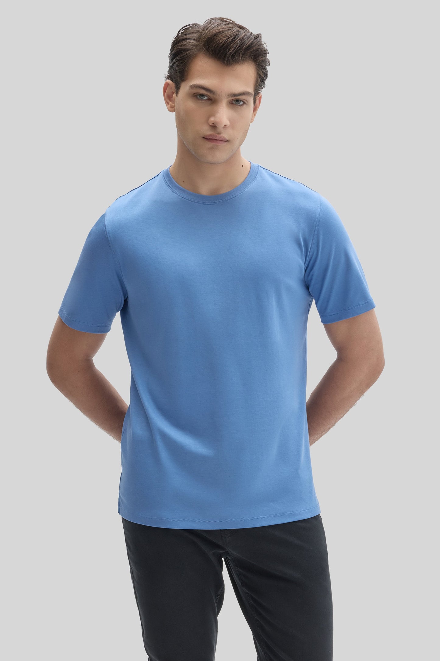 Robert Barakett Men's Pima Cotton The Barakett Tee in Bijou Blue