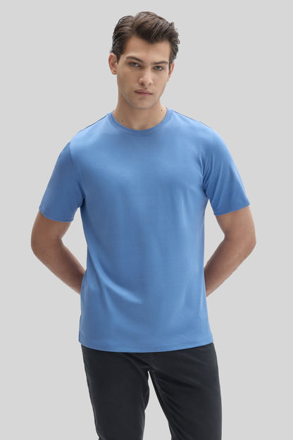 Robert Barakett Men's Pima Cotton The Barakett Tee in Bijou Blue