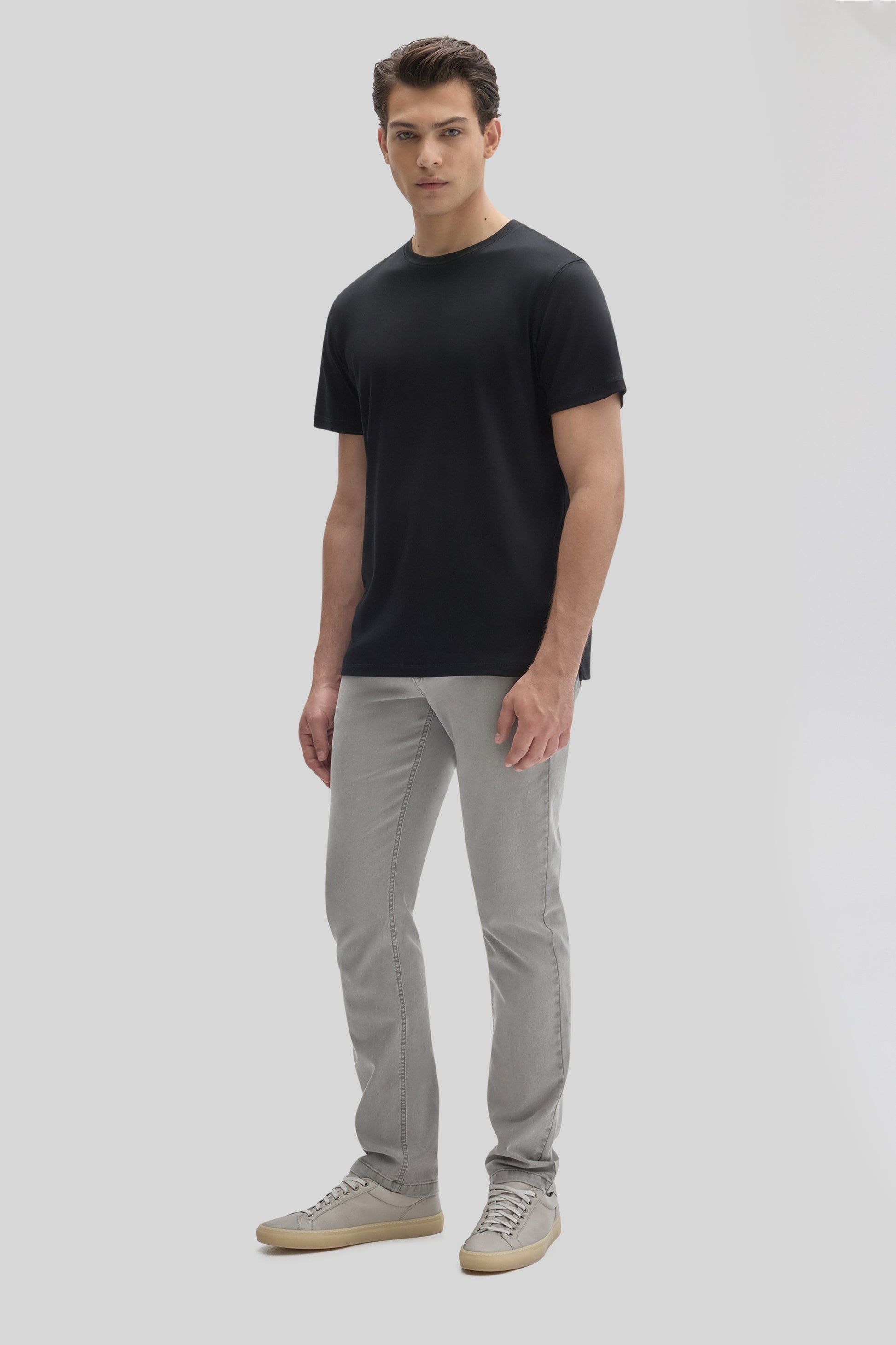 Robert Barakett Men's Pima Cotton Crew Neck T-Shirt in Black
