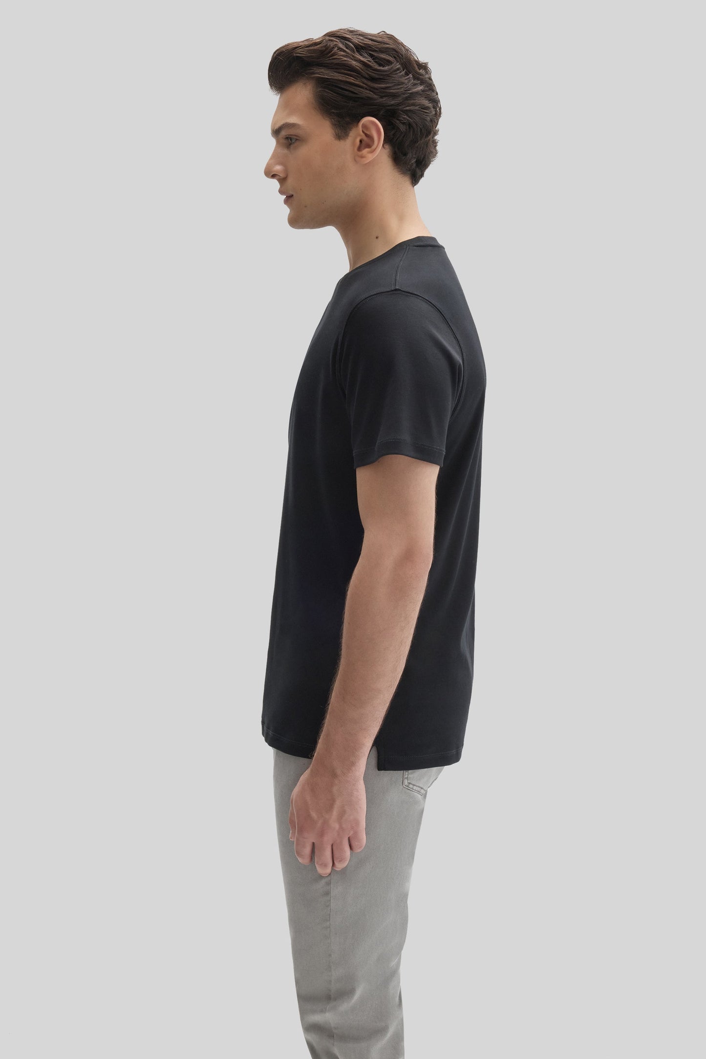 Robert Barakett Men's Pima Cotton Crew Neck T-Shirt in Black