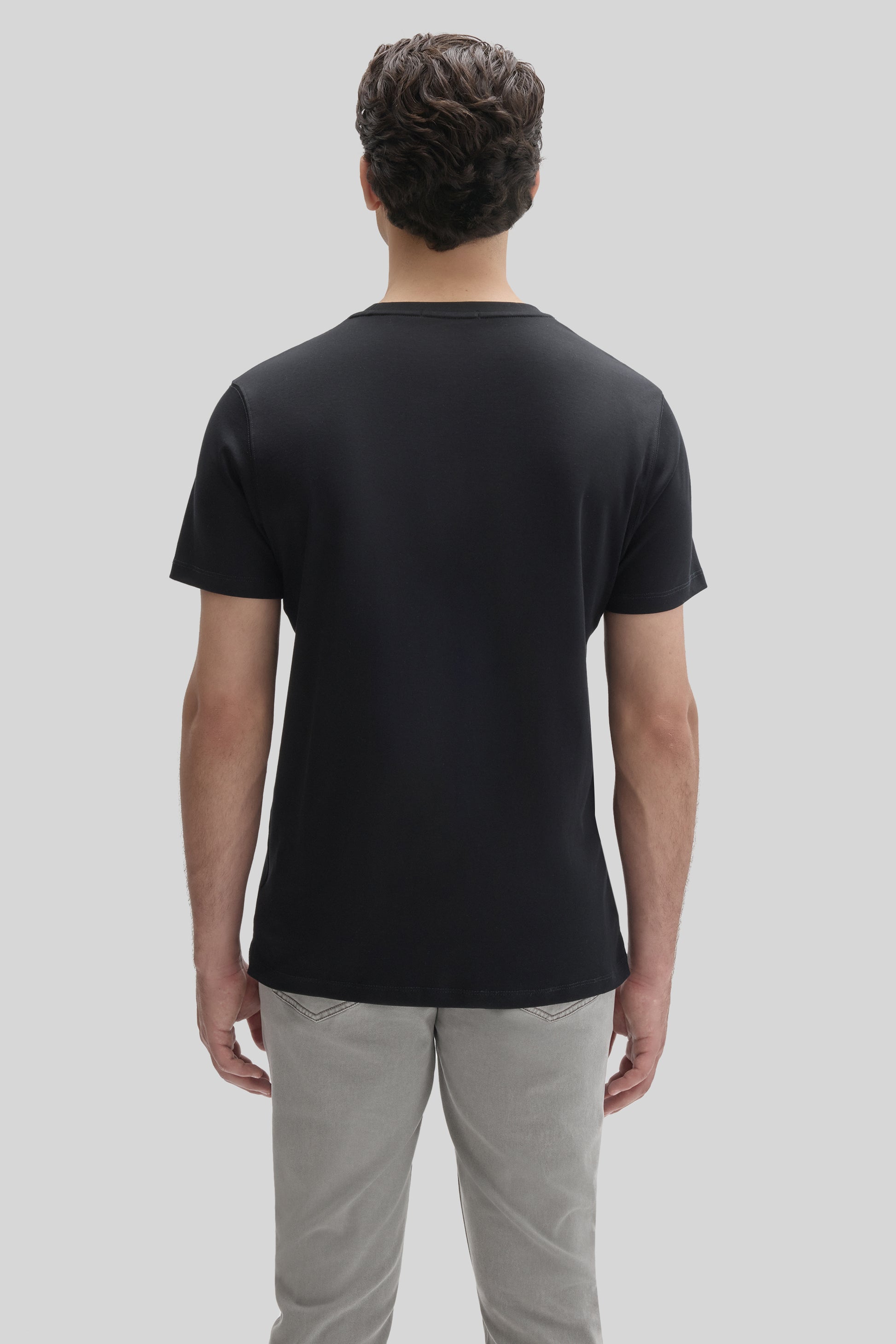 Robert Barakett Men's Pima Cotton Crew Neck T-Shirt in Black