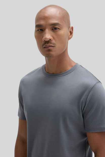 Robert Barakett Men's Pima Cotton Crew Neck T-Shirt in Cool Grey