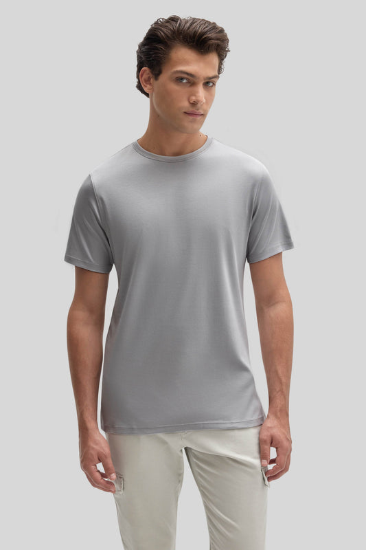 Robert Barakett Men's Pima Cotton Crew Neck T-Shirt in Monument Grey