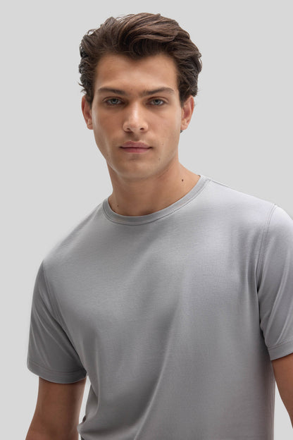 Robert Barakett Men's Pima Cotton Crew Neck T-Shirt in Monument Grey