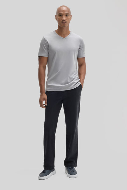 Robert Barakett Men's Pima Cotton V-Neck T-Shirt in Monument Grey