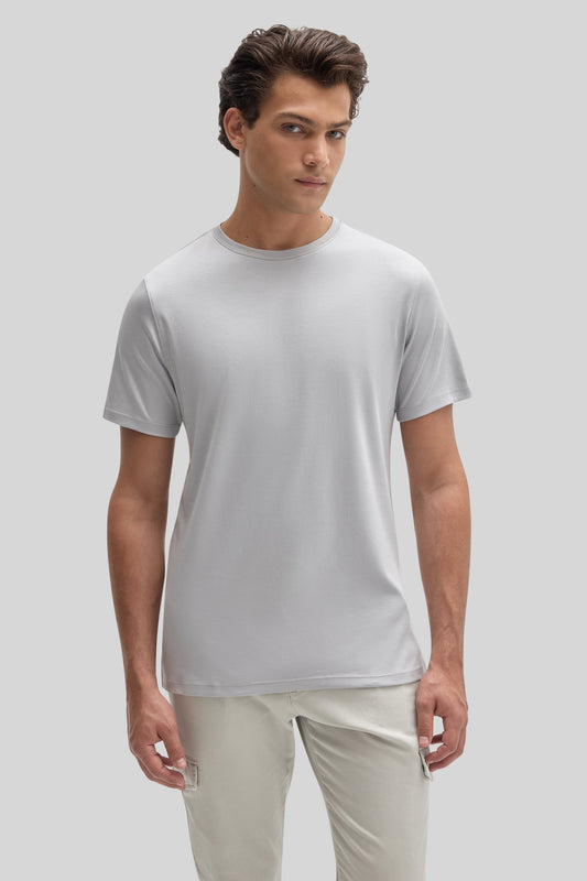 Robert Barakett Men's Pima Cotton Crew Neck T-Shirt in Chalk Grey