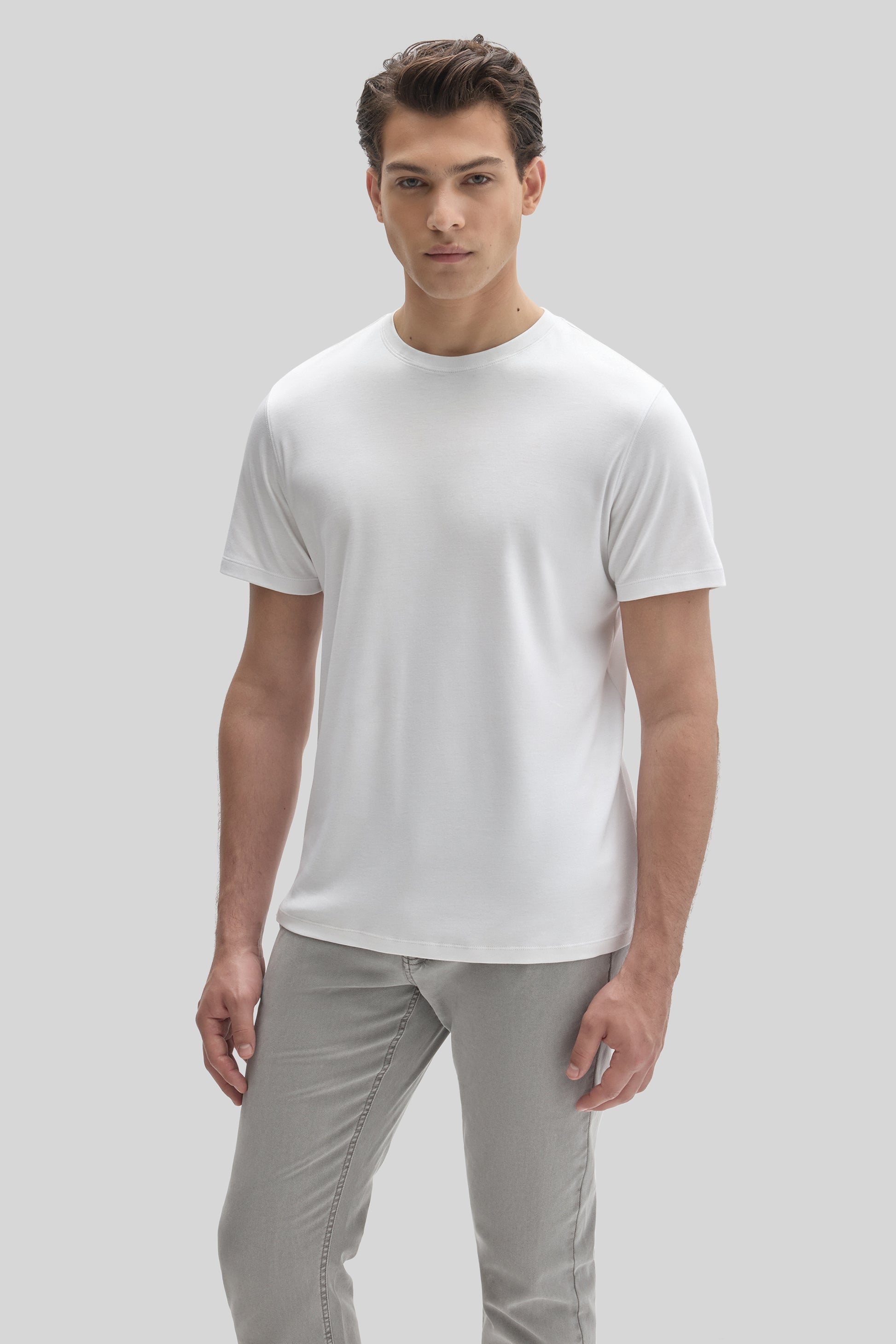 Robert Barakett Men's Pima Cotton Crew Neck T-Shirt in White