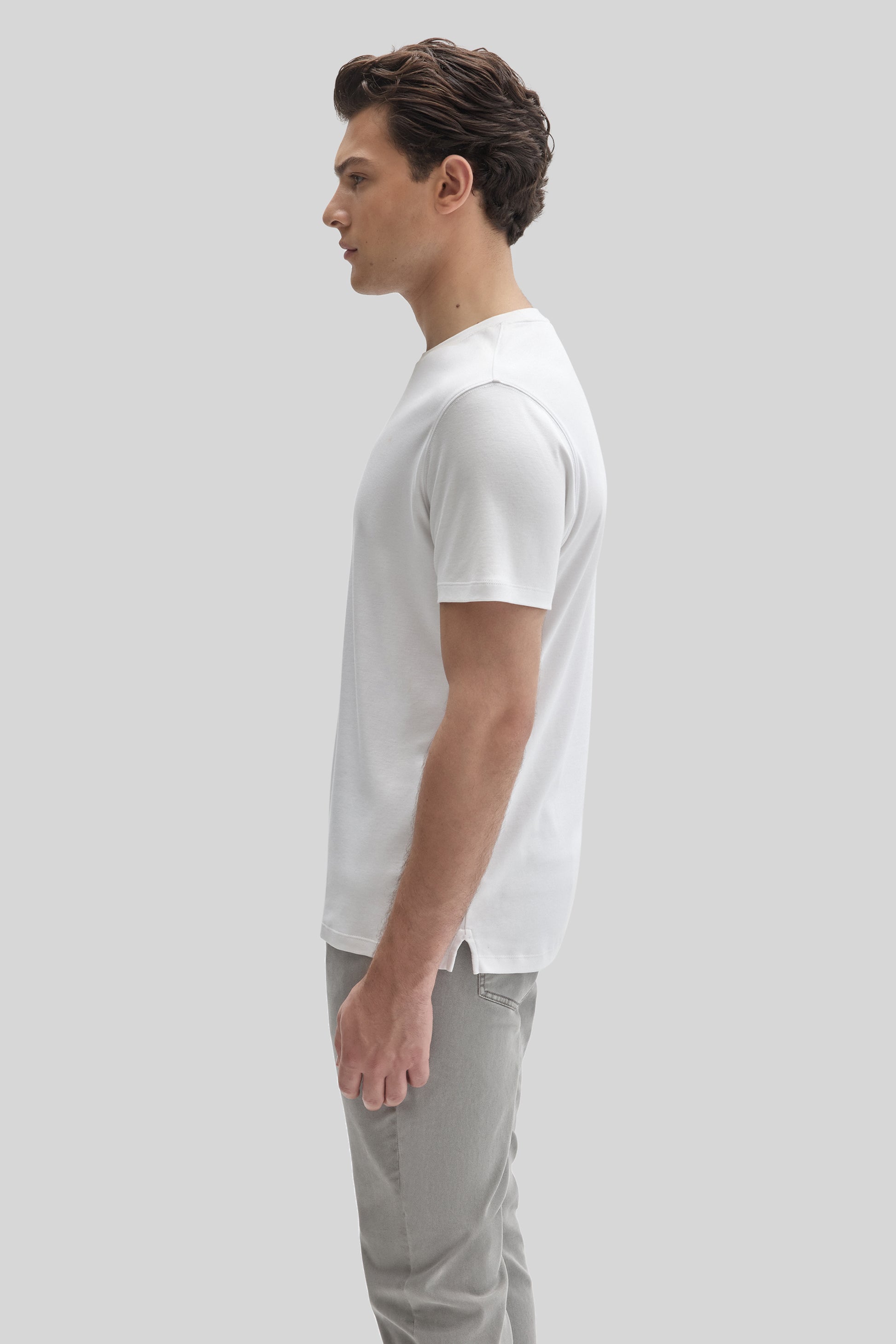 Robert Barakett Men's Pima Cotton Crew Neck T-Shirt in White