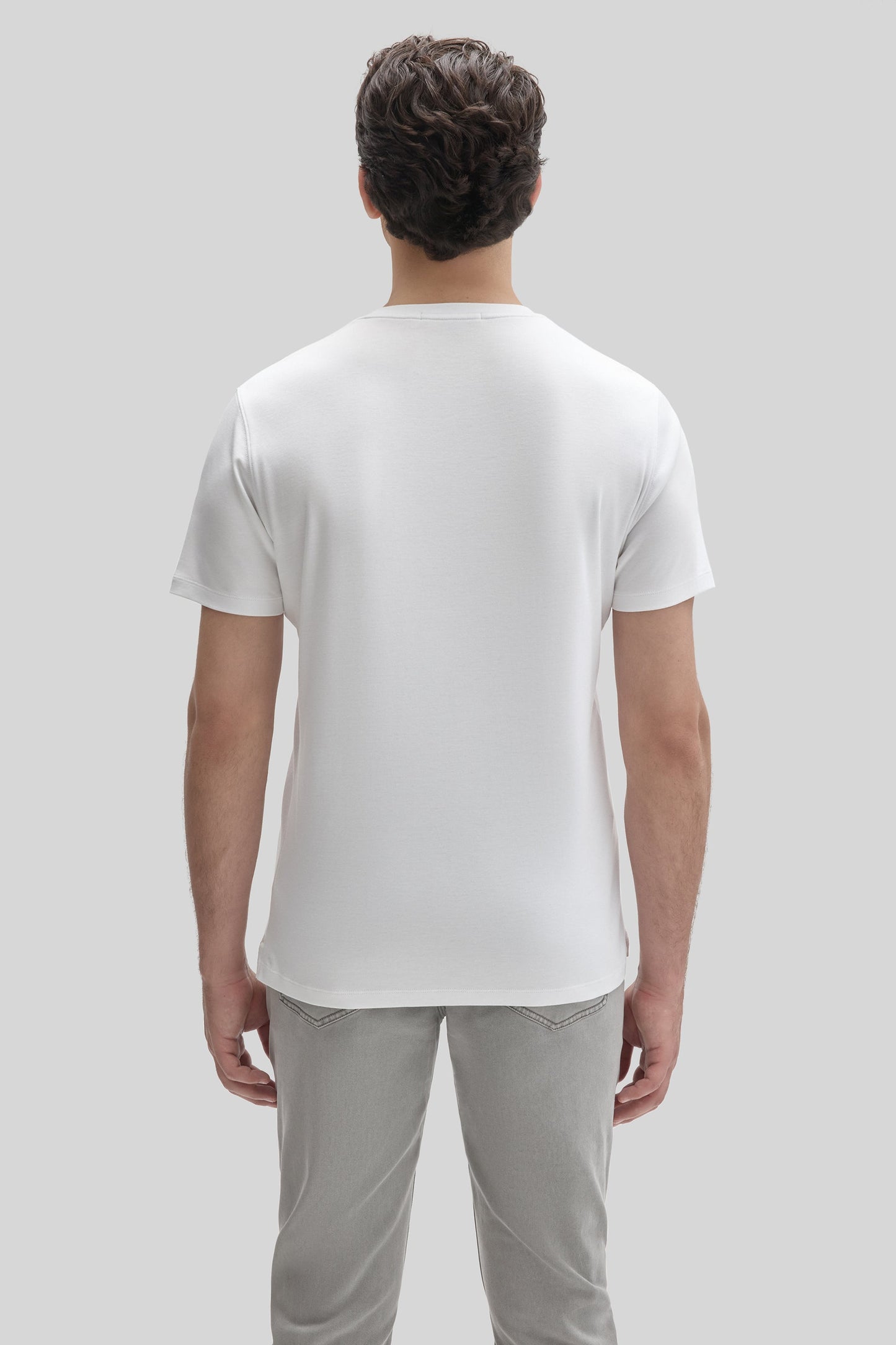 Robert Barakett Men's Pima Cotton Crew Neck T-Shirt in White