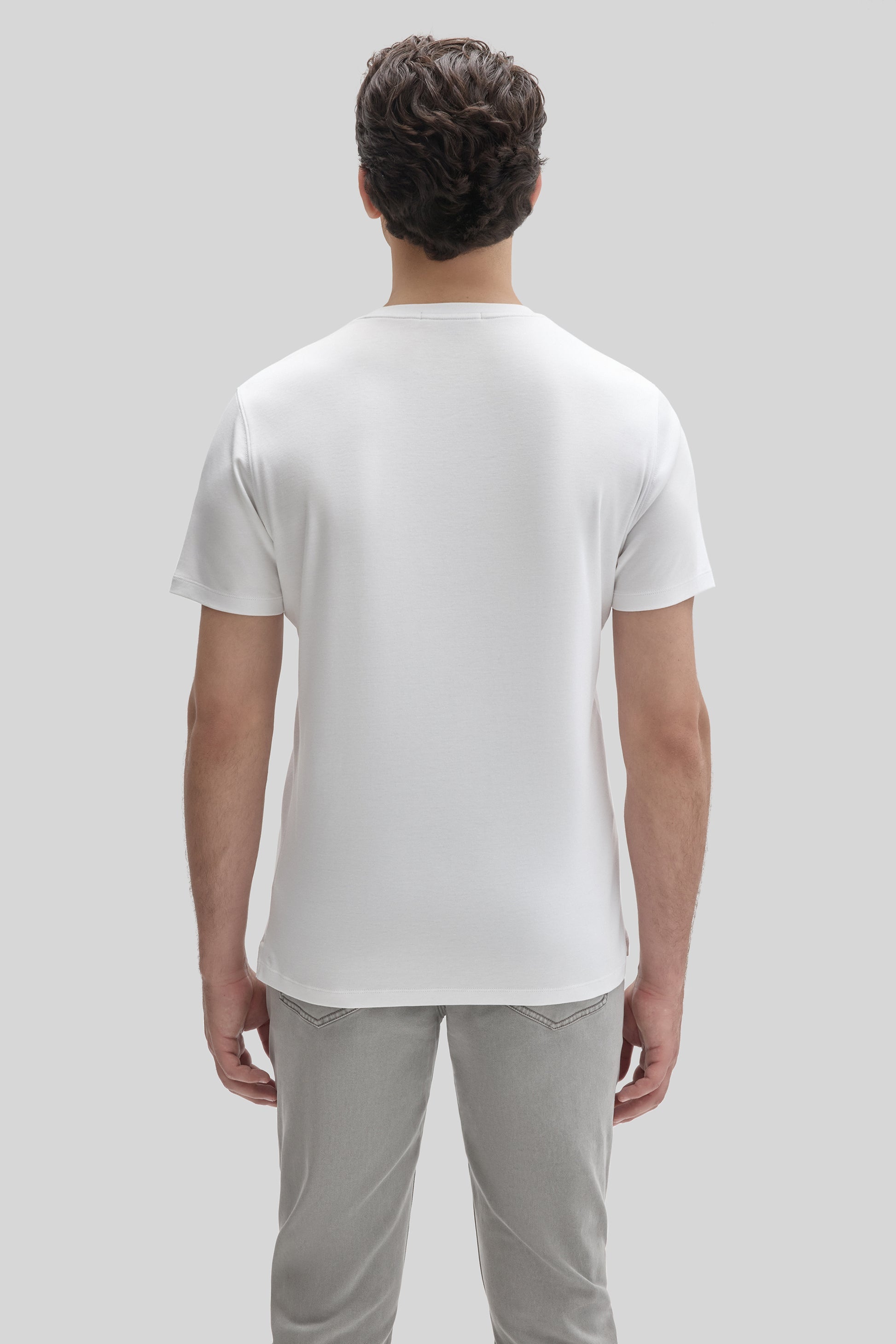 Robert Barakett Men's Pima Cotton Crew Neck T-Shirt in White