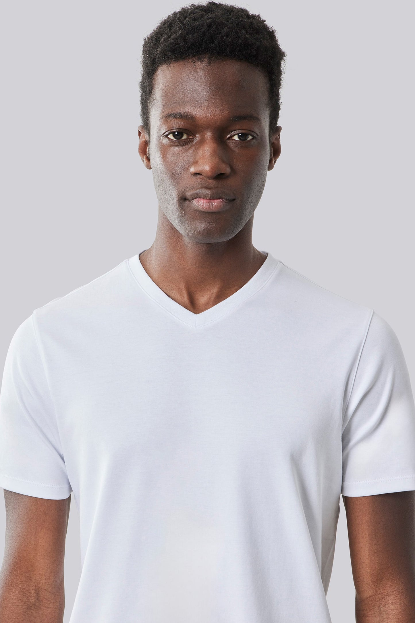 Robert Barakett Men's Pima Cotton V-Neck T-Shirt in White