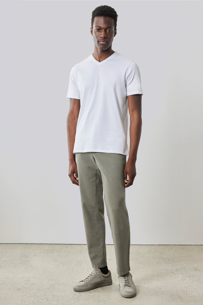 Robert Barakett Men's Pima Cotton V-Neck T-Shirt in White