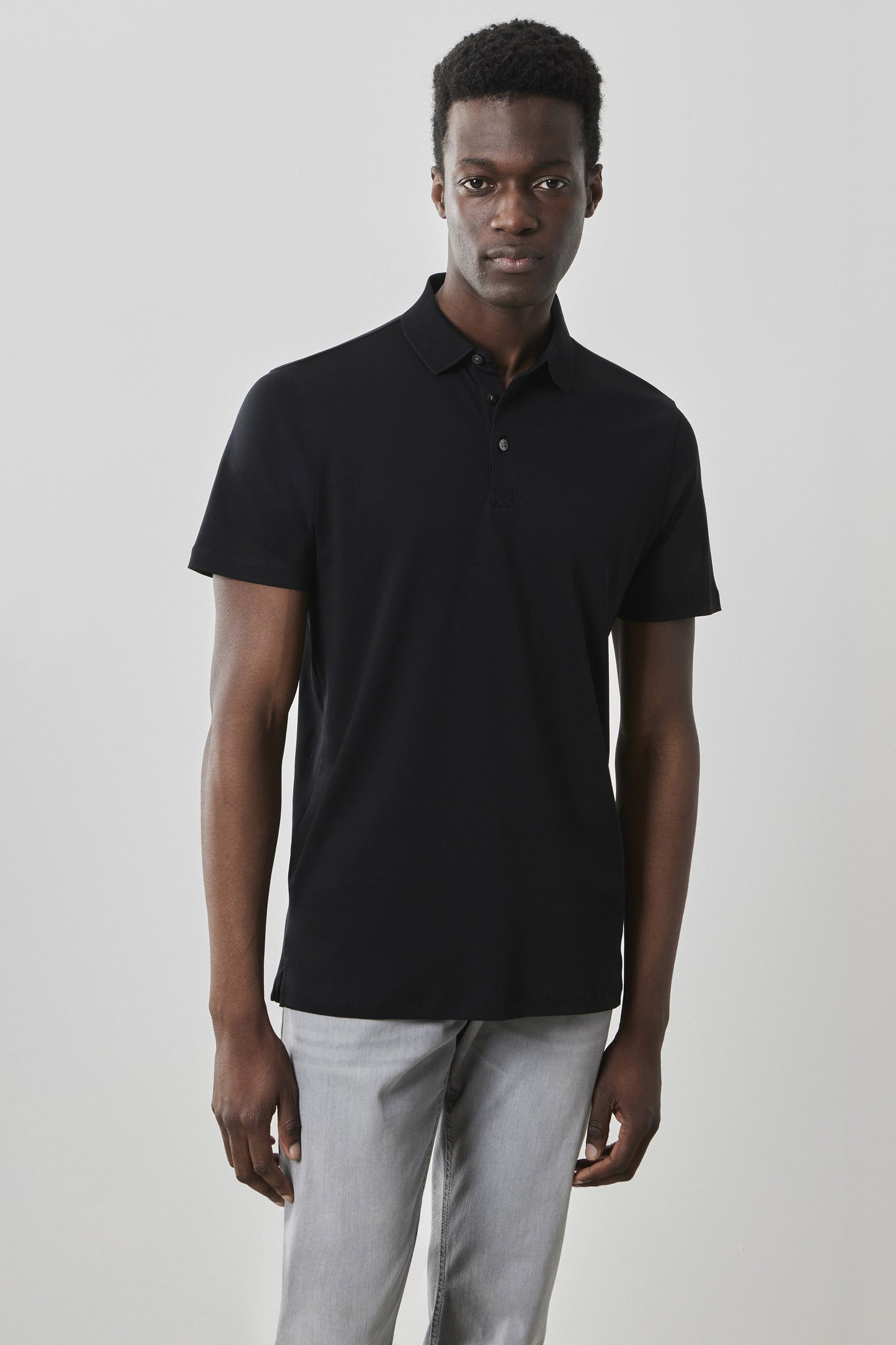Robert Barakett Men's 100% Pima Cotton Polo Shirt in Black from Robert Barakett