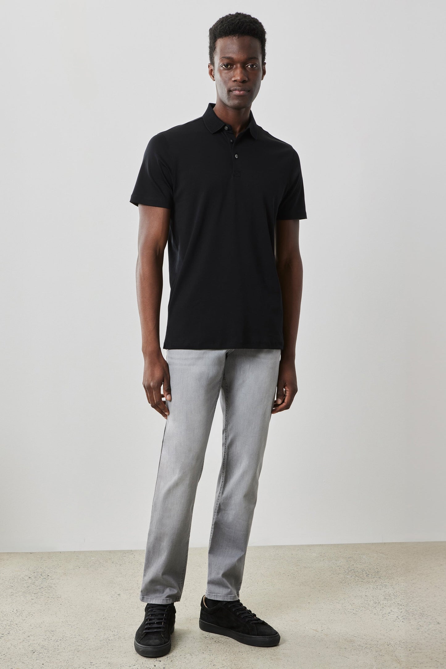 Robert Barakett Men's 100% Pima Cotton Polo Shirt in Black from Robert Barakett