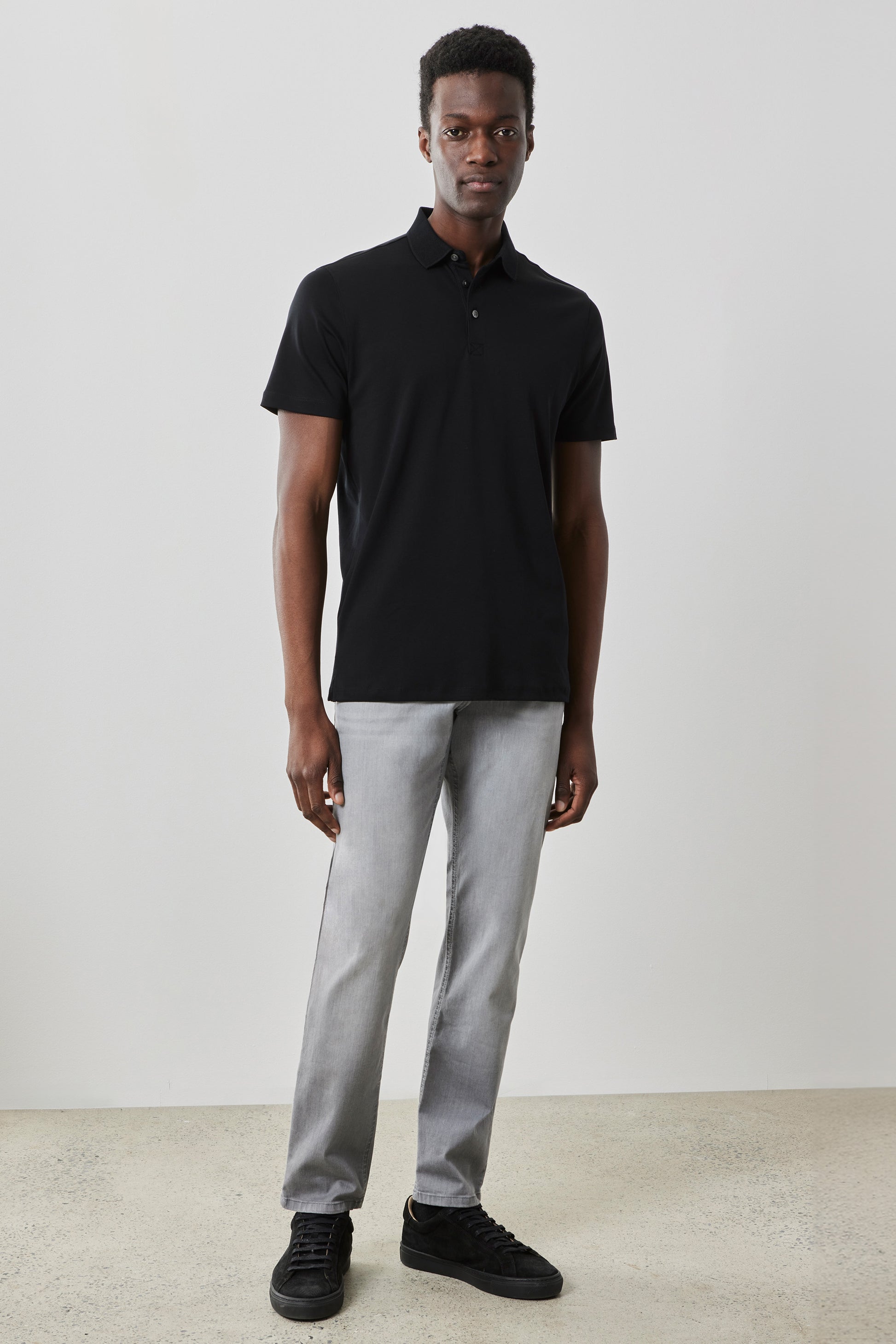 Robert Barakett Men's 100% Pima Cotton Polo Shirt in Black from Robert Barakett