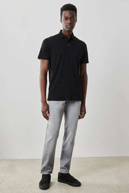 Robert Barakett Men's 100% Pima Cotton Polo Shirt in Black from Robert Barakett