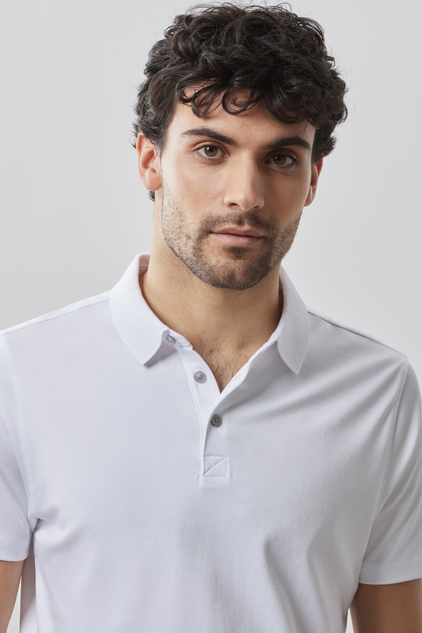 Robert Barakett Men's Pima Cotton Polo Shirt in White