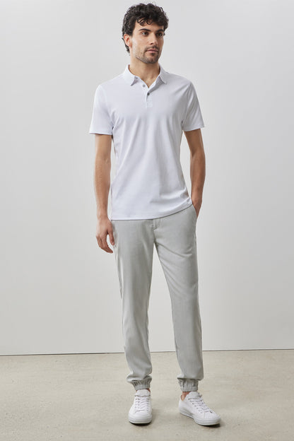 Robert Barakett Men's Pima Cotton Polo Shirt in White