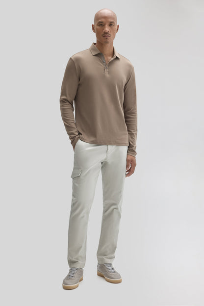 Robert Barakett The Barakett Long Sleeve Herringbone Polo