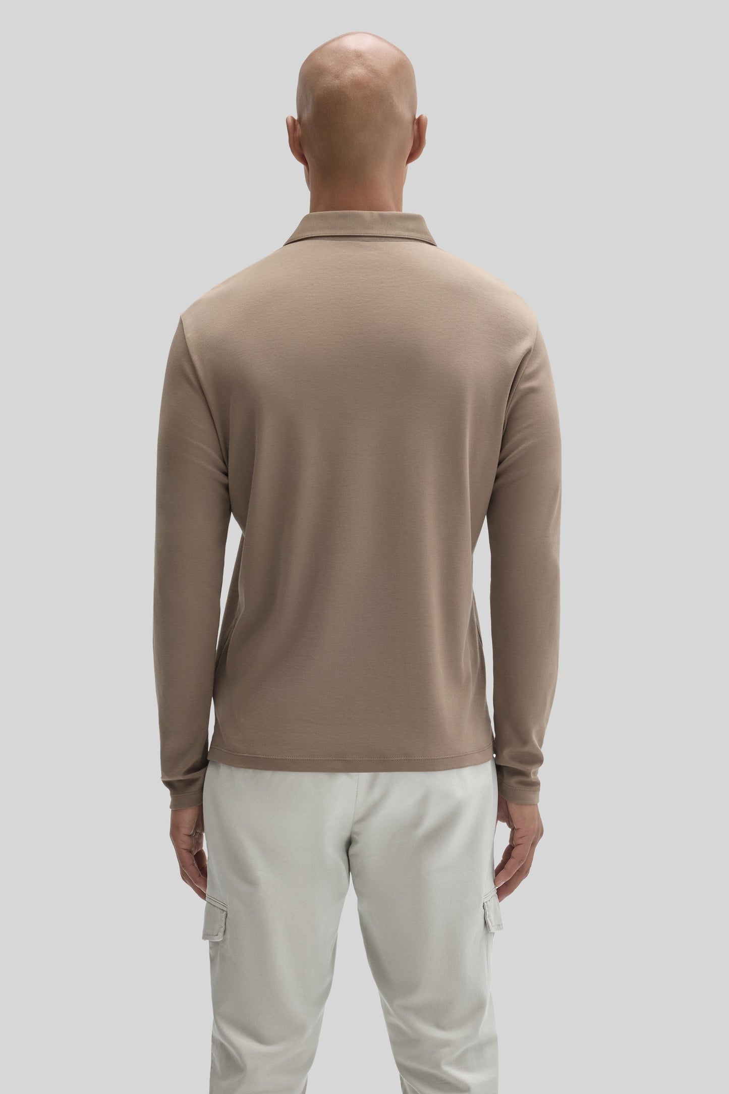 Robert Barakett The Barakett Long Sleeve Herringbone Polo