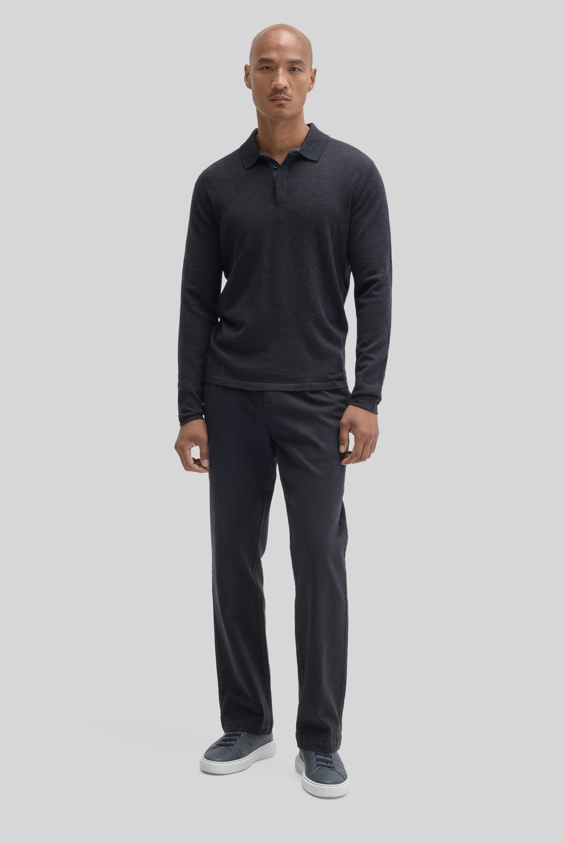 Robert Barakett Thomas Long Sleeve Sweater Polo