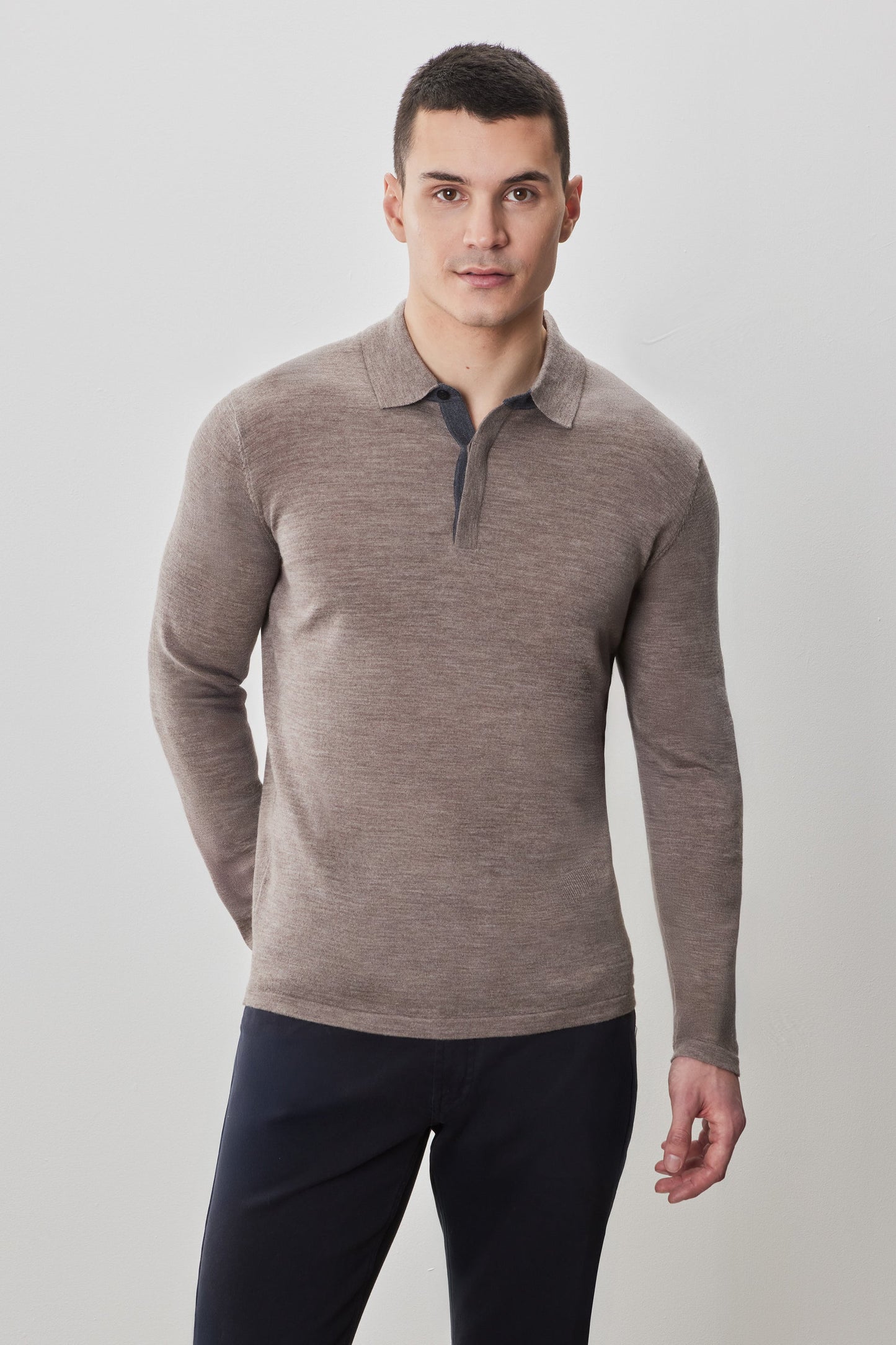 Robert Barakett Thomas Long Sleeve Sweater Polo